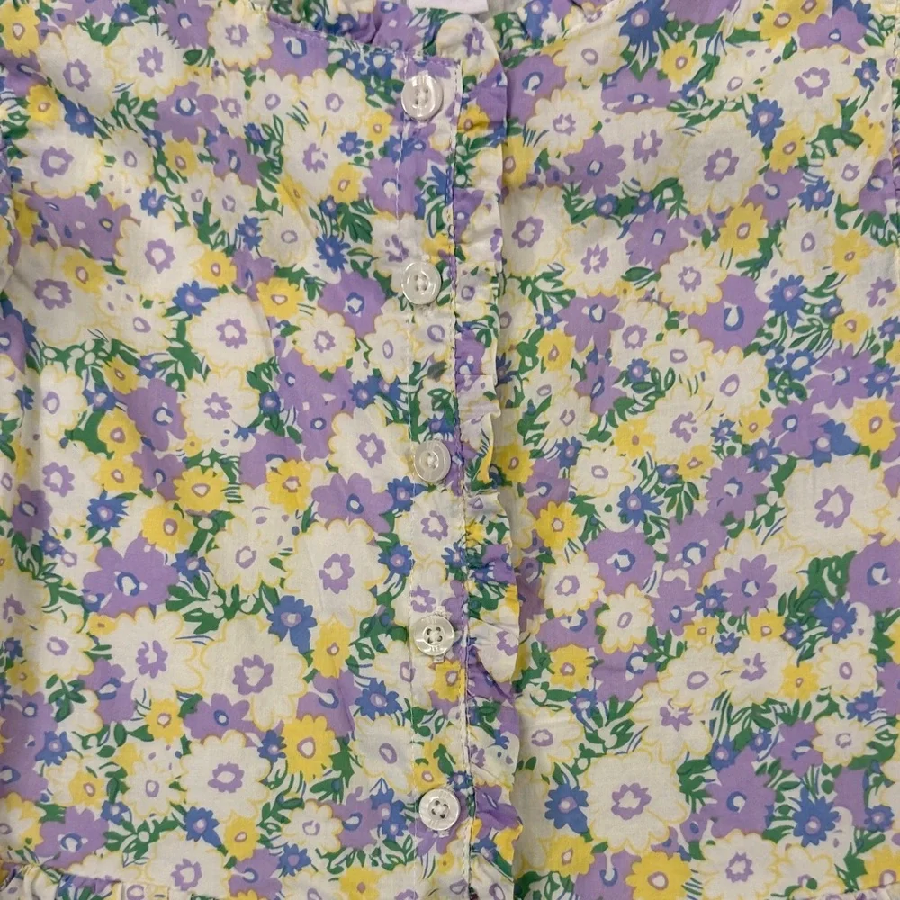 GAP Kids Floral Dress in Yellow and Purple